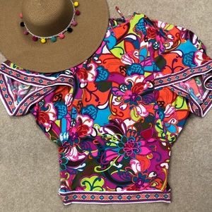 Trina Turk Fiji Flower Cover up AND swim set